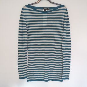 Max&Co Blue and White Striped Cashmere Sweater